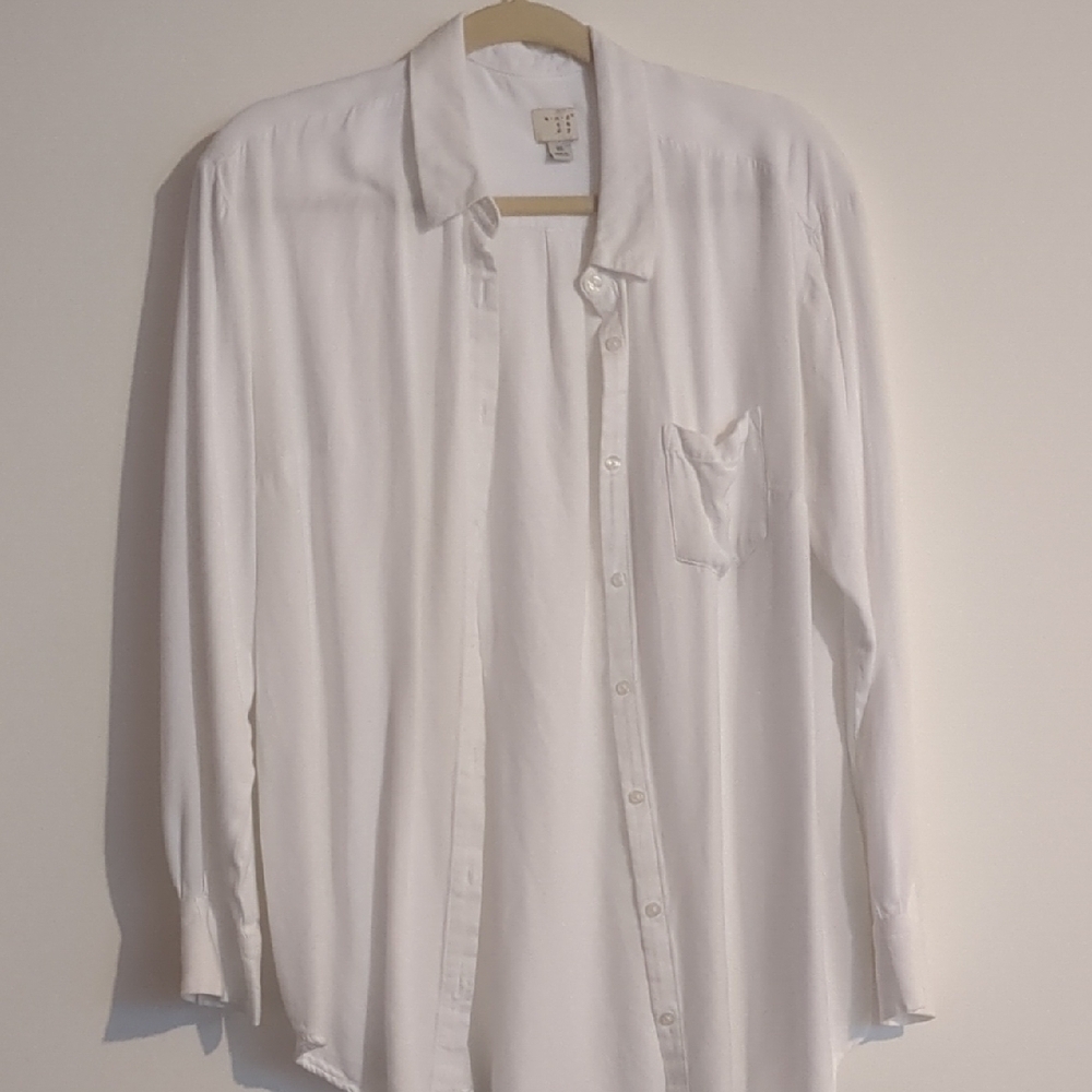 Men's White Button-Up Shirt